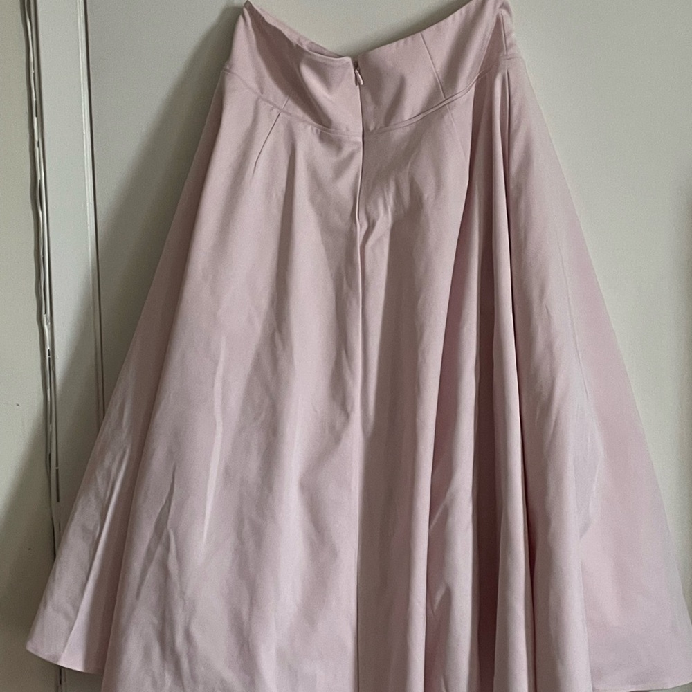 House of CB - Ballerina Pink A-line Midi Skirt - Picture 6 of 9